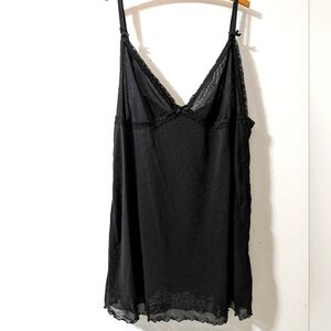 Secret Treasures Black Layered Slip 2X Adjustable Straps